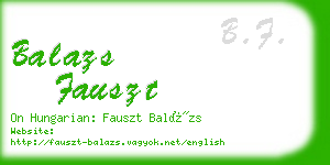 balazs fauszt business card
